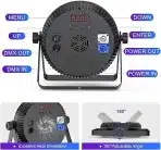 Rtktoup 60 x 2 W LED reflektor z daljinskim upravljalnikom 4 v 1, DMX 8CH - slika 4