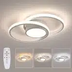 Senqiu moderna LED stropna svetilka 40 W, zatemnljiva z daljinskim upravljalnikom