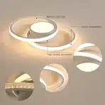Senqiu moderna LED stropna svetilka 40 W, zatemnljiva z daljinskim upravljalnikom - slika 2