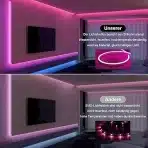 AIMENGTE WiFi LED neonski trak z aplikacijo, daljincem in glasovnim upravljanjem - 5m - slika 2