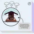 STAFECO – Ptičja krmilnica za balkon – rjava - slika 5