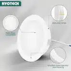 KYOTECH LED vgradna pohištvena luč 4000 K – 3 kosi - slika 3