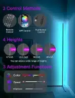 Sotipevs LED stoječa svetilka RGB 153 cm z daljincem in aplikacijo - slika 3