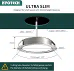 KYOTECH LED vgradna pohištvena luč 4000 K – 3 kosi - slika 2