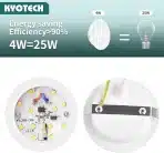 KYOTECH LED vgradna pohištvena luč 4000 K – 3 kosi - slika 4