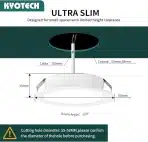 KYOTECH LED vgradna pohištvena luč 4000 K – 3 kosi - slika 2