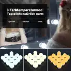 JRXH Hollywood LED luči za ličenje z 14 žarnicami – nastavljiva barva in svetlost - slika 4
