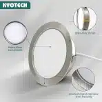 KYOTECH LED vgradna pohištvena luč 4000 K – 3 kosi - slika 3