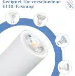 Lichtmaler stropni reflektor 4 žarnice bel - 1 komplet - slika 5