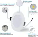 Zatemnljive vgradne LED svetilke 12 x 7 W, 4000 K - slika 2