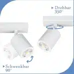 Lichtmaler stropni reflektor 4 žarnice bel - 1 komplet - slika 6