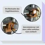STAFECO – Ptičja krmilnica za balkon – rjava - slika 4