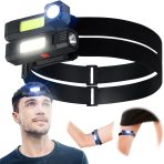 Naglavna LED svetilka Winthai 2kos, gumijasta
