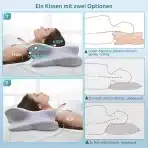 DONAMA Vzglavnik iz spominske pene, siva barva - slika 3