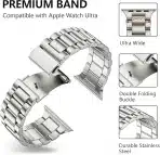 Netolo kovinska zapestnica za Apple Watch – titan - slika 3