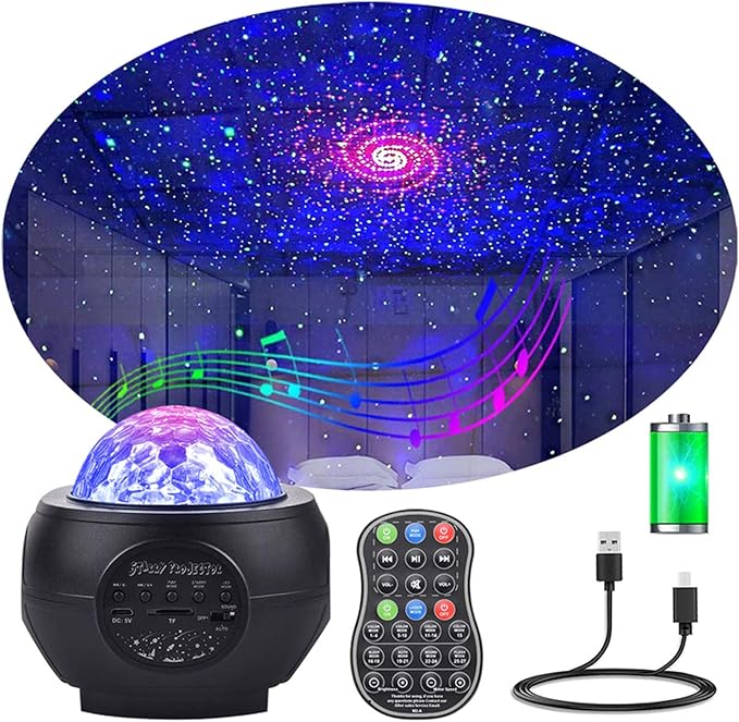 71IlMN3dotL._AC_SX679_ Starry Sky projektor z Bluetooth zvočnikom - črni - slika 1