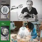 Povečevalno steklo z lučko, Zaboul 10x/15x - slika 4