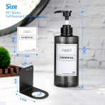 Anhow – Set 4 stenskih dozirnikov za milo 500 ml - slika 3