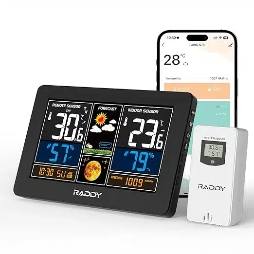 71eVEtvd4iL._SX522_ Raddy N75 Wi-Fi vremenska postaja z zunanjim senzorjem - slika 1