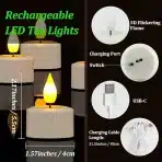 SoulBay – 6 polnilnih LED čajnih svečk - slika 4