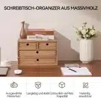 KIRIGEN – Leseni namizni organizator s 4 predali - slika 2