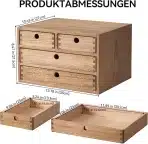 KIRIGEN – Leseni namizni organizator s 4 predali - slika 3