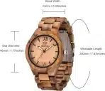 Mujuze – Unisex lesena ura iz sandalovine - slika 4