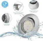 cloksh LED vgradni reflektor 6 W toplo bela 3000 K - komplet 6 kosov - slika 5