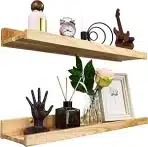 Wood Wedge – Set 2 ročno izdelanih lesenih polic za steno 60 cm