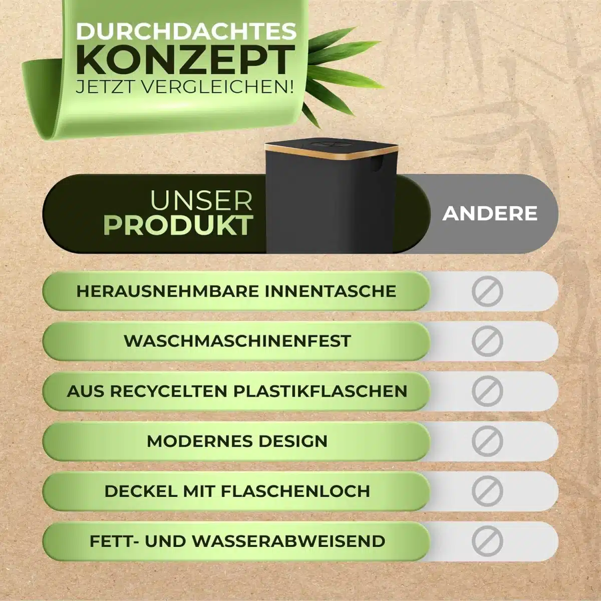 Glückstoff® Statiegeldflessen Opbergbox Met XXL Draagtas - Beige Flessenverzamelaar 100 Liter