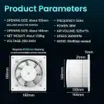HG Power industrijski ventilator 150 mm - slika 4