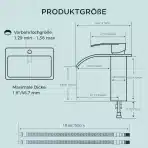 Forious – Kopalniška slapna armatura mat črna, višina izliva 110 mm - slika 4