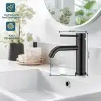 FORIOUS – Kopalniška armatura mat črna, višina 280mm - slika 3
