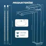 Forious – Kopalniška armatura kromirana, višina izliva 250 mm - slika 5