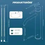 FORIOUS – Kopalniška armatura visoka, kromirana, višina 280 mm - slika 5