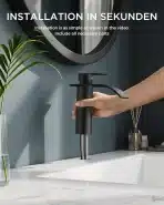 Forious – Kopalniška slapna armatura mat črna, višina izliva 110 mm - slika 8