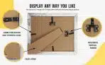 PETAFLOP – Leseni okvir za slike iz bele breze 20 x 25 cm, 7 kosov - slika 6
