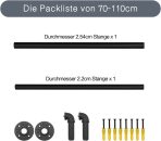 QLFYUU kovinska raztegljiva zavesna palica - 70–110 cm - slika 5