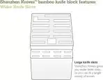 Shenzhen Knives – Velik lesen blok za nože z 20 režami - slika 2