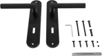 AwmnSrman Črna kljuka za notranja vrata 72 mm – 1 set - slika 2