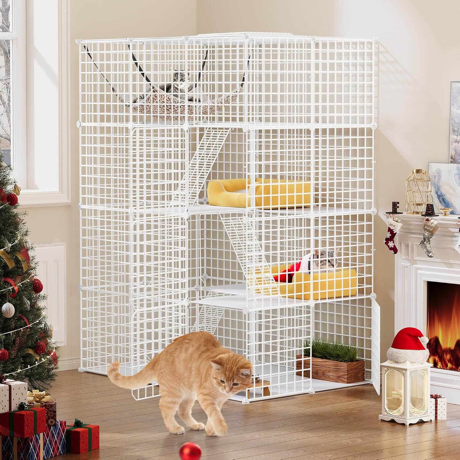 Featured image for 'YITAHOME 4-nivojska kovinska kletka za mačke in druge hišne ljubljenčke' YITAHOME 4-nivojska kovinska kletka za mačke in druge hišne ljubljenčke - slika 1