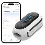 VIBEAT Bluetooth pulzni oksimeter za merjenje kisika v krvi in srčenga utripa