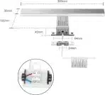 Aourow LED svetilka za kopalniško ogledalo, 5 W, 30 cm, 500 lm, 4000 K (nevtralno bela) - slika 6