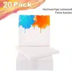 JMIATRY slikarska platna 20 kos – 10 × 10 cm bela - slika 2
