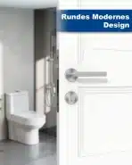 DIYGEEK srebrna kljuka za vrata – kopalnica. - slika 4