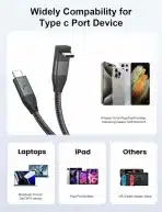 XAOSUN USB-C kabel 0,5 m – 240 W hitro polnjenje - slika 2