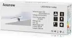 Aourow LED svetilka za kopalniško ogledalo, 5 W, 30 cm, 500 lm, 4000 K (nevtralno bela) - slika 2