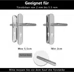AwmnSrman Kljuka za notranja vrata PZ 72 mm – 1 set - slika 3