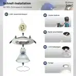 Wondlumi – Set 12 vgradnih LED okvirjev GU10 - slika 2