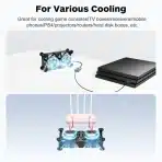 ELUTENG – 2-v-1 USB ventilator 80 mm, 5 V, 3 hitrosti - slika 2